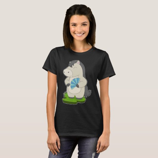 Paard Hand fan T-shirt (Voorkant volledig)