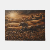 Paard hardloopleren deurmat (Voorkant)