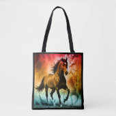 Paard hardlopend tote bag (Voorkant)