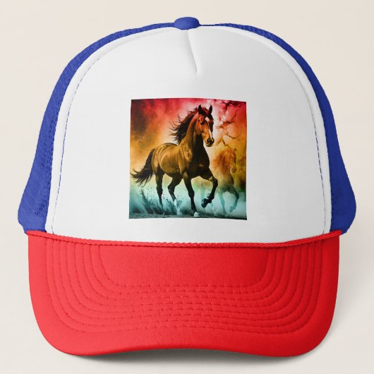 Paard hardlopend trucker pet (Voorkant)