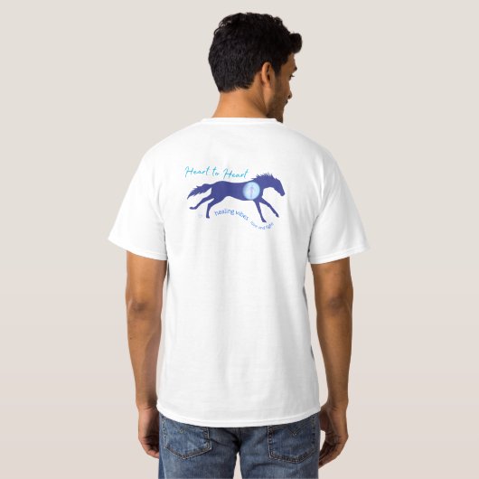Paard Hart-op-Hart Genezende Trillingen T-shirt (Achterkant volledig)