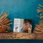 Paard Herdenkings Aandenken Sieraad Fotoplaat (Zijkant)