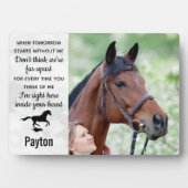 Paard-herdenkings- gepersonaliseerd equestrisch aa fotoplaat (voorkant)