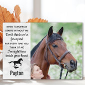Paard Herdenkings- Persoonlijk Equestrisch Aandenk Fotoplaat