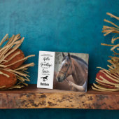 Paard Herdenkings Sieraad Condoleance Quote Paard Fotoplaat (Zijkant)