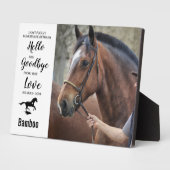 Paard Herdenkings Sieraad Condoleance Quote Paard Fotoplaat (Zijkant)