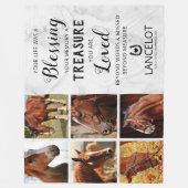 Paard Herdenkingsfoto Collage Fleece Deken (Voorkant)