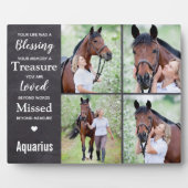 Paard Herdenkingsfoto Collage Fotoplaat (Voorkant)