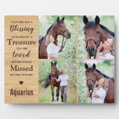 Paard Herdenkingsfoto Collage Fotoplaat (Voorkant)