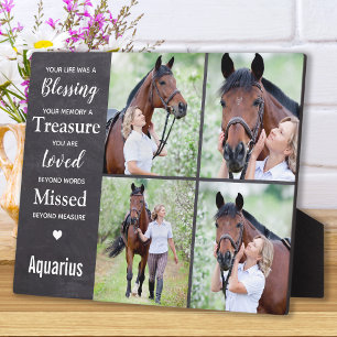 Paard Herdenkingsfoto Collage Fotoplaat