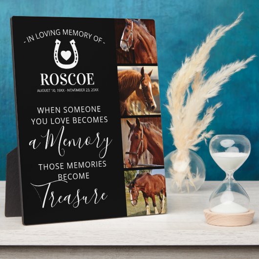 Paard Herdenkingsgeschenk - Equine Fotoplaat (Zijkant)