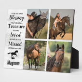 Paard Herdenkingssteen Huisdier Verlies Condoleanc Fotoplaat (Zijkant)