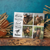 Paard Herdenkingssteen Huisdier Verlies Condoleanc Fotoplaat (Zijkant)