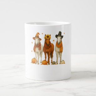 Paard Herfst Westers Paard met Herfstbladeren Grote Koffiekop