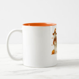 Paard Herfst | Westers Paard met Herfstbladeren |  Tweekleurige Koffiemok