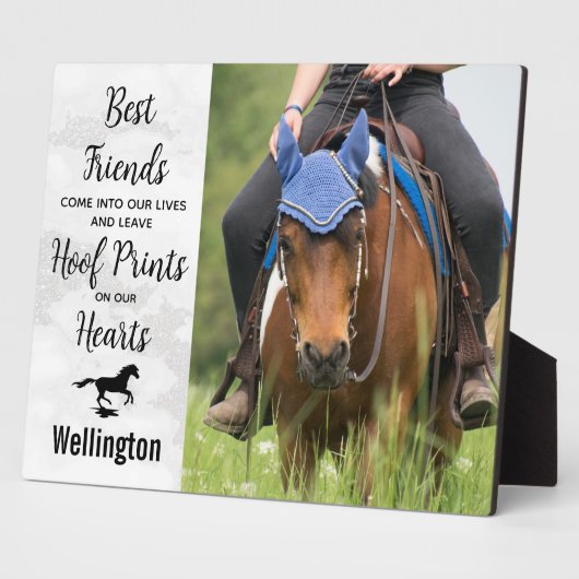 Paard Herinnering Gepersonaliseerde Pet Photo Memo Fotoplaat (Zijkant)