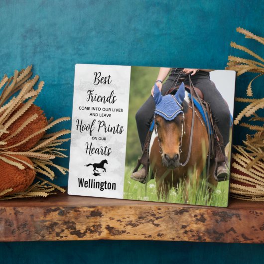 Paard Herinnering Gepersonaliseerde Pet Photo Memo Fotoplaat (Zijkant)