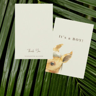 Paard het is een Boy Baby shower dank je Bedankkaart