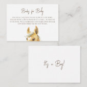 Paard Het is een Boy Books voor Baby White Informatiekaartje (Voorkant / Achterkant)