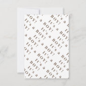 Paard Het is een Jongen Baby Shower Bericht Bedank Bedankkaart (Achterkant)