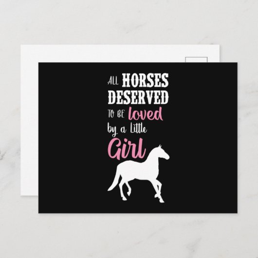 Paard Hoefijzer Paarden Rijden Gezegden Cadeau Ide Briefkaart (Voorkant / Achterkant)