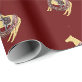 Paard, hoefijzer zadel cadeaupapier (Rol Hoek)