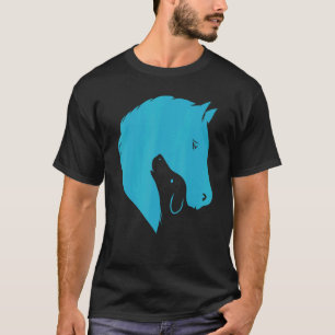 Paard Honden Silhouet Paardachtige Hond Dier Out T-shirt