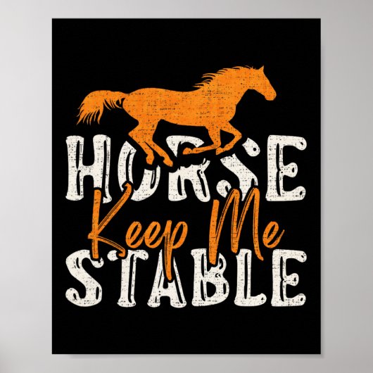  paard houdt me stabiel poster (Voorkant)