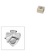Paard houtsnijwerk rubberstempel (Gestempeld)