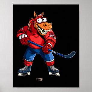 Paard IJshockey Poster