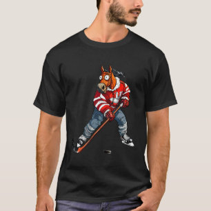 Paard IJshockey SpelerIJshockey Paard T-shirt