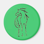 Paard illustratie magneet (Voorkant)