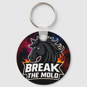 Paard Illustratie met Motiverende Tekst Sleutelhanger