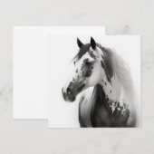 Paard illustratie notitiekaartje (Voorkant / Achterkant)