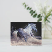 Paard in actie briefkaart (Staand voorkant)