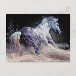 Paard in actie briefkaart