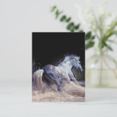 Paard in actie briefkaart (Staand voorkant)