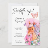 Paard in aquarel minimalistisch bloemmotief kaart (Voorkant)