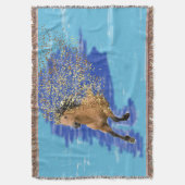 Paard in Beweging Abstracte Digitale Kunst Worpdek Deken (Voorkant Verticaal)