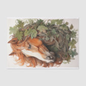 Paard in bladeren 2 Decoupage papier (Voorkant)