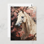 Paard in Bloemen Briefkaart (Voorkant / Achterkant)