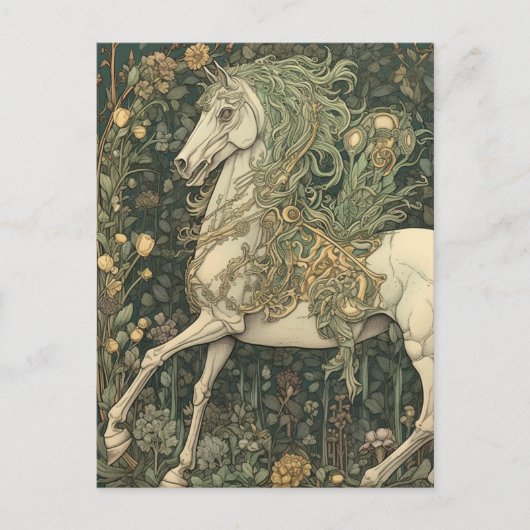 Paard in Bloemen Briefkaart (Voorkant)