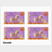  Paard In De Herfstbladeren Verjaardag Sticker (Vel)