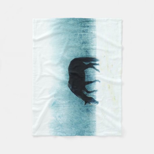 paard in de nevel fleece deken (Voorkant)