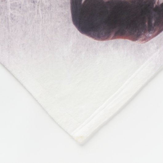 paard in de nevel fleece deken (Hoek)