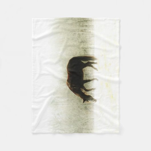 paard in de nevel fleece deken (Voorkant)