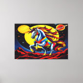 PAARD IN DE RUIMTE CANVAS AFDRUK (Voorkant)