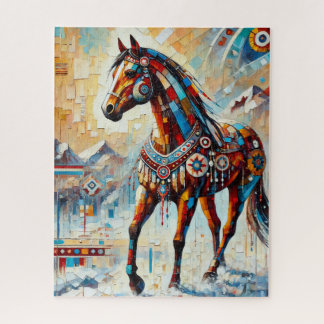 Paard in de sneeuw 500 stuk puzzel