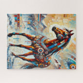 Paard in de sneeuw 500 stuk puzzel (Horizontaal)