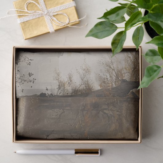 Paard in de sombere  Decoupage Tissuepapier (Geschenk)